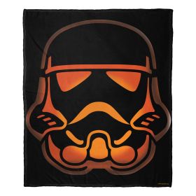 Star Wars; Storm Trooper Jack-o'-lantern Aggretsuko Comics Silk Touch Throw Blanket; 50" x 60"