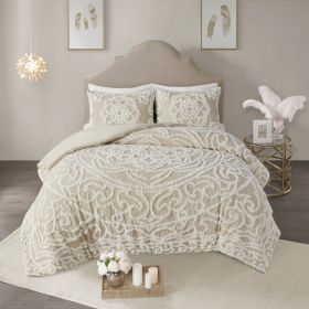 3 piece Tufted Cotton duvet cover set