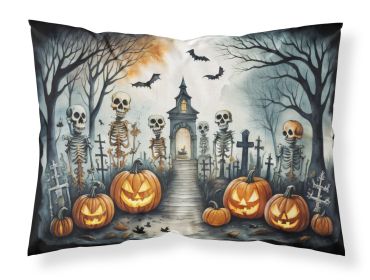 Skeleton Spooky Halloween Standard Pillowcase Lightweight Super Soft Easy Care Decorative Artwork Pillowcase, Standard