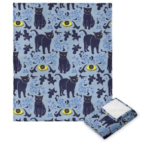 Eyes And Cats Silk Touch Throw Blanket 50X60 Inches