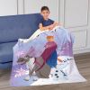 Disney Frozen Frozen Anna, Sven, And Olaf Silk Touch Sherpa Throw Blanket 50X60 Inches