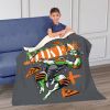 Nickelodeon Teenage Mutant Ninja Turtles Mikey TMNT Silk Touch Sherpa Throw Blanket 50X60 Inches