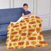 Funky Pumpkins Silk Touch Sherpa Throw Blanket 50X60 Inches