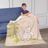 Disney Winnie the Pooh Edward Bear Silk Touch Sherpa Throw Blanket 50X60 Inches