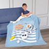 Disney Frozen Beach Olaf Silk Touch Sherpa Throw Blanket 50X60 Inches