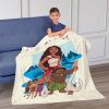 Disney Moana 2 Moana And Simea Silk Touch Sherpa Throw Blanket 50X60 Inches