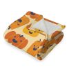 Funky Pumpkins Silk Touch Sherpa Throw Blanket 50X60 Inches