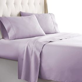 Twin Size Sheets Set - Bedding Sheets & Pillowcases w/ 16 inch Deep Pockets - Fade Resistant & Machine Washable - 3 Piece 1800 Series Twin Bed Sheet S (Color: purple, Piece Type: 3 Piece 1800 Series Twin)