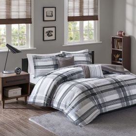 Plaid Comforter Set (Color: as Pic)