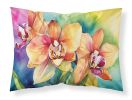 Orchids in Watercolor Standard Pillowcase Lightweight Super Soft Easy Care Decorative Artwork Pillowcase, Standard