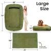 Extra Large Dog Bed, Human Dog Bed for Adult Instead of Foldable Air Mattress, 72"x48"x10" Washable Floor Beds Large Sized Dog Gifts with Handle